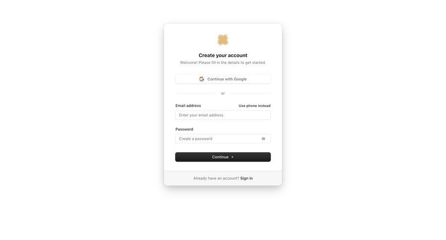 Bud
			 account creation ui page example