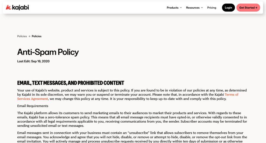 Kajabi
			 send invitation newsletter signup ui page example