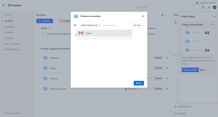 Dropbox
			            ux ui design