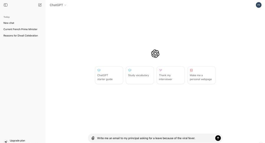 ChatGPT
			 artificial intelligence ai assistance conversational interface call intelligence call to action sidebar personal space chat chat interface ui page example