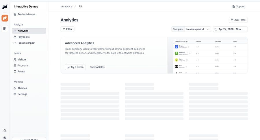 Navattic
			 analytics dashboard ui page example