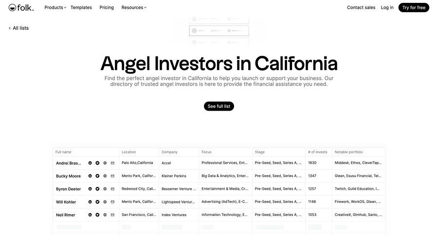 Folk
				list page example