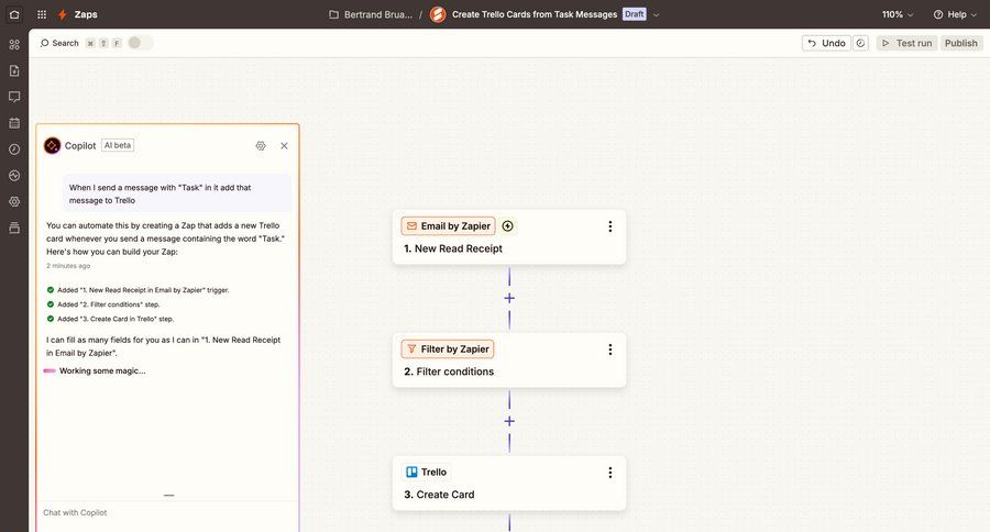 Zapier
			create content editor messaging integrations configuration workflow automation workflow builder workflow creation workflow configuration workflow screen workflow steps chat integration chat interface ui page example