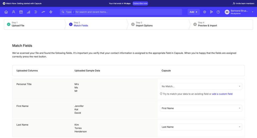 Capsule
			 data management form import data data mapping data import ui page example