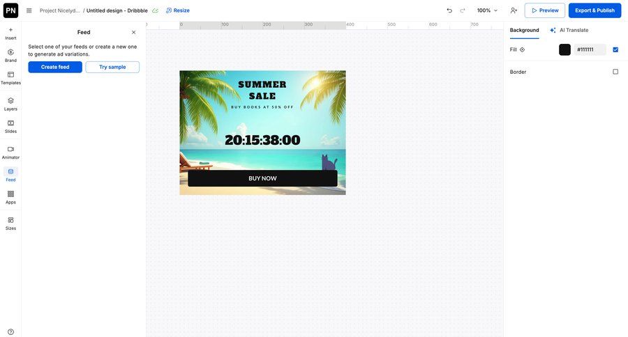 Creatopy
			 automation editor design sidebar create ui page example