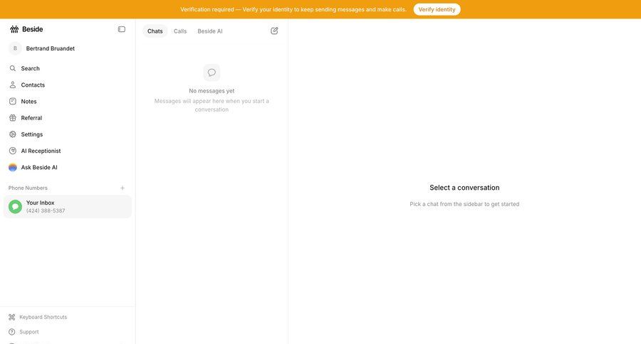 Beside
			 chat interface ui page example
