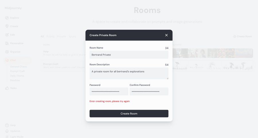 Midjourney
			create modal & popover error state collaboration onboarding form account setup design create ui page example