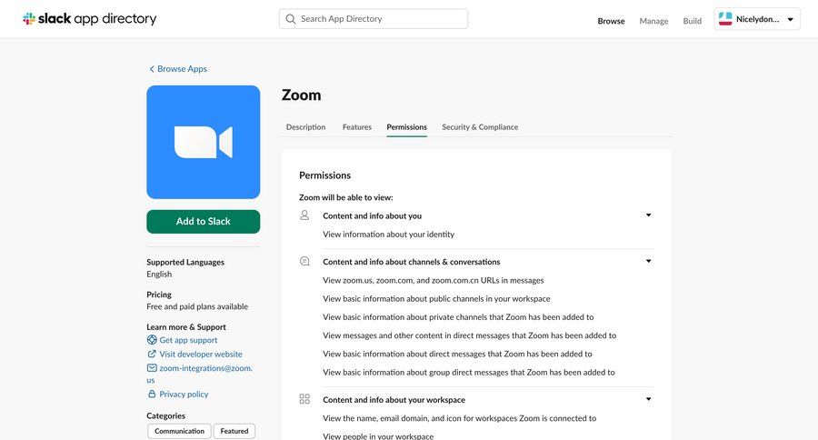Slack
			 modal screen expandable sections permission management manage links communication accordion enterprise settings ui page example