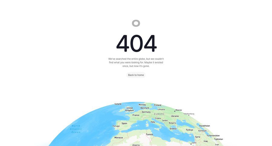 Visitors
			404 error state interactive map page not found ui page example