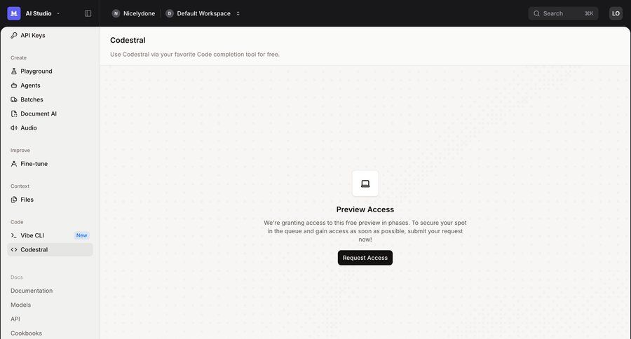 Mistral
				empty state ui page example
