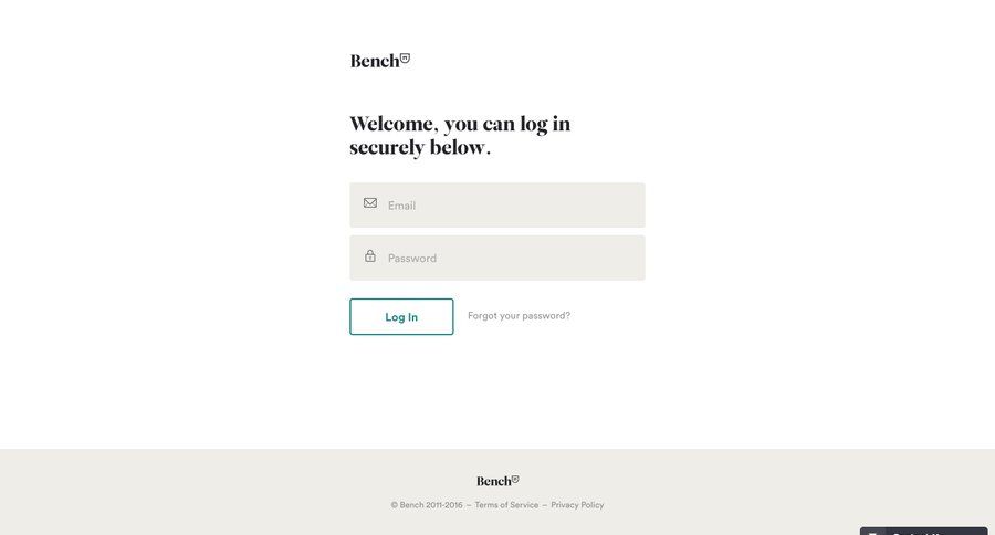 Bench
				signin page example