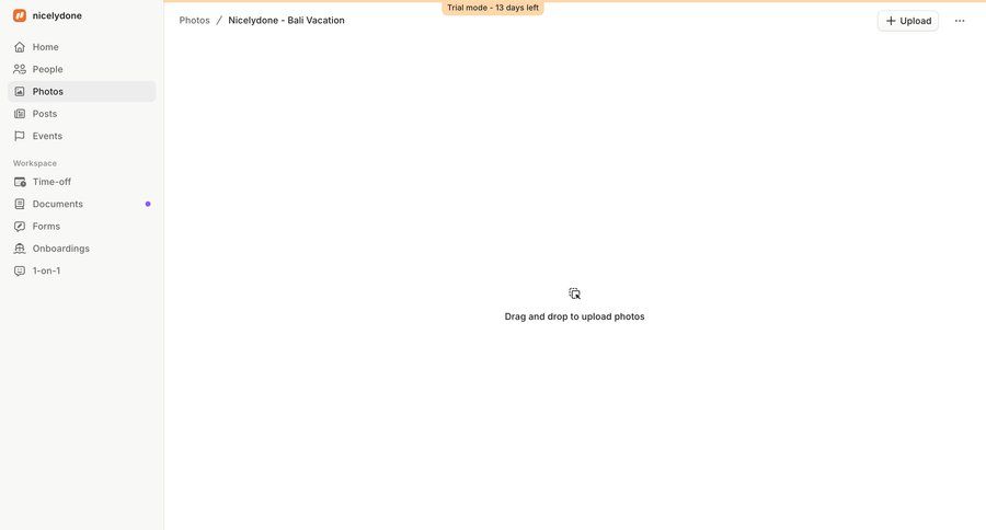 Aboard
			 sidebar navigation file management trial banner ui page example