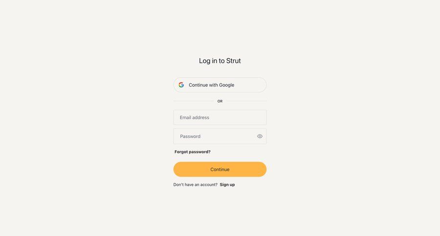Strut
			      ux ui design