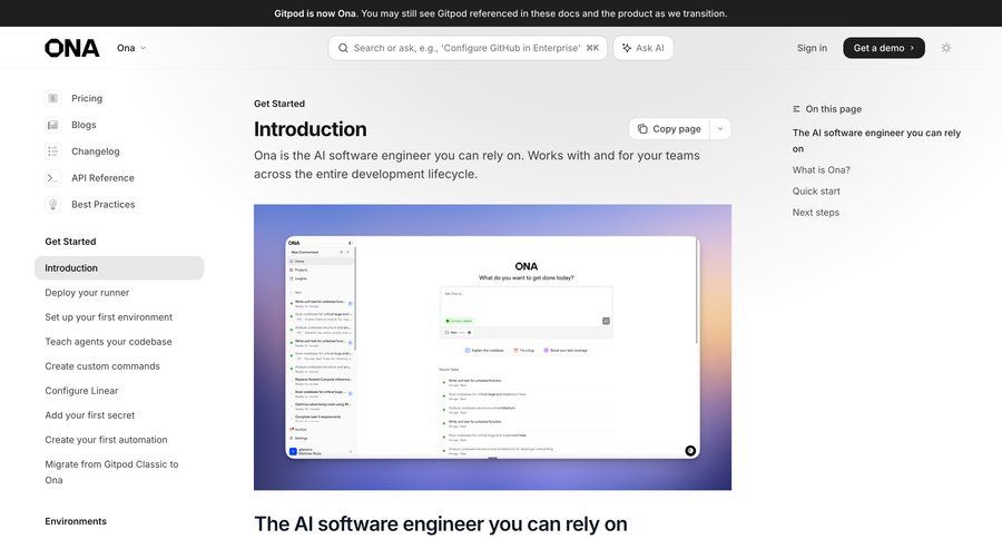 Ona
				documentation ui page example