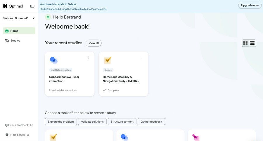 Optimal
			 recent activity trial banner ui page example