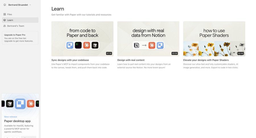 Paper
				list ui page example