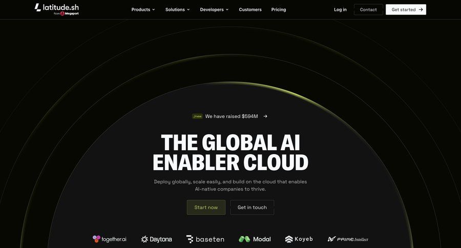 Latitude.sh
				landing page ui page example