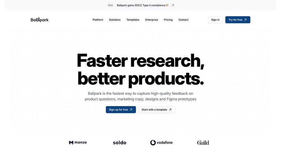 Ballpark
page example