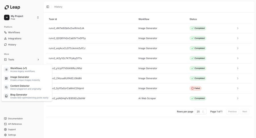 Leap
			 lists product details ui page example