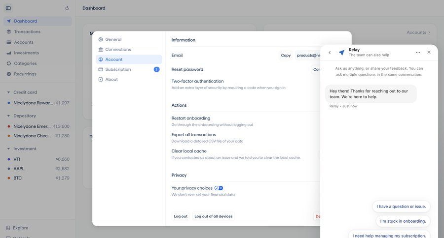 Copilot
			settings home messaging modal & popover help account settings data export privacy settings ui page example