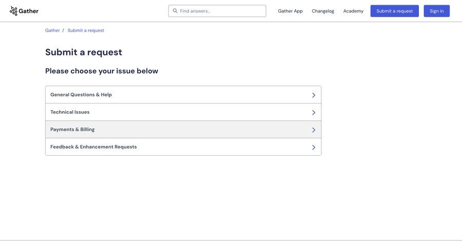 Gather
				list ui page example