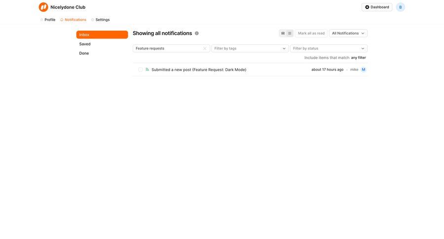FeatureOS
			 notification management inbox notification center ui page example