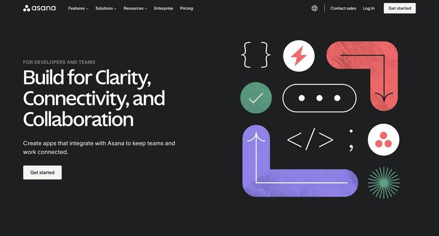 Asana
			feature community call to action features enterprise ui page example