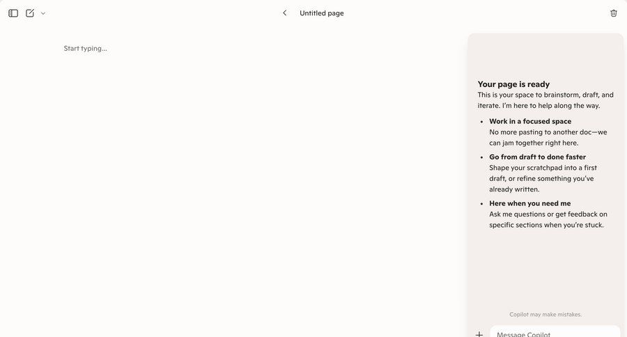 Copilot
			 artificial intelligence editor sidebar message create chatbot ui page example