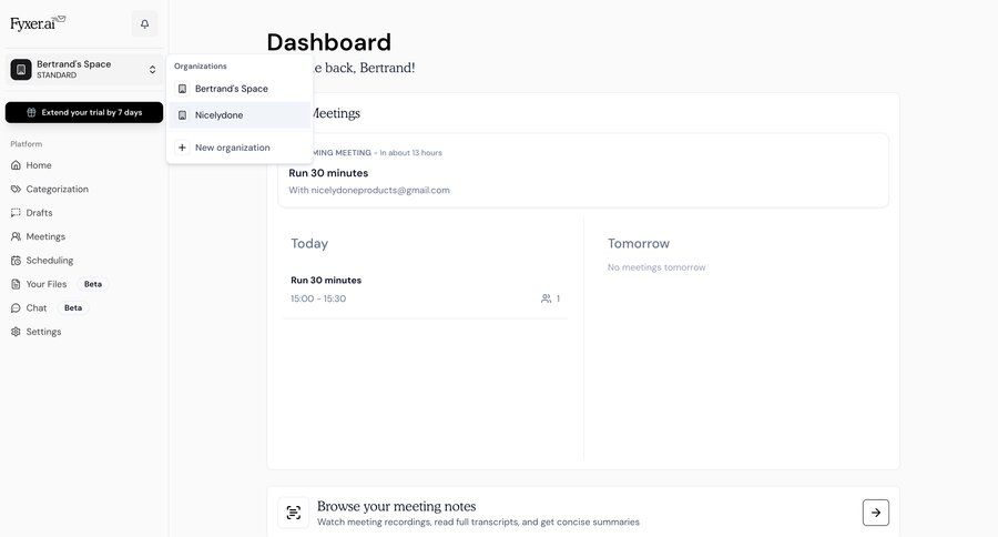 Fyxer
			 trial banner ui page example