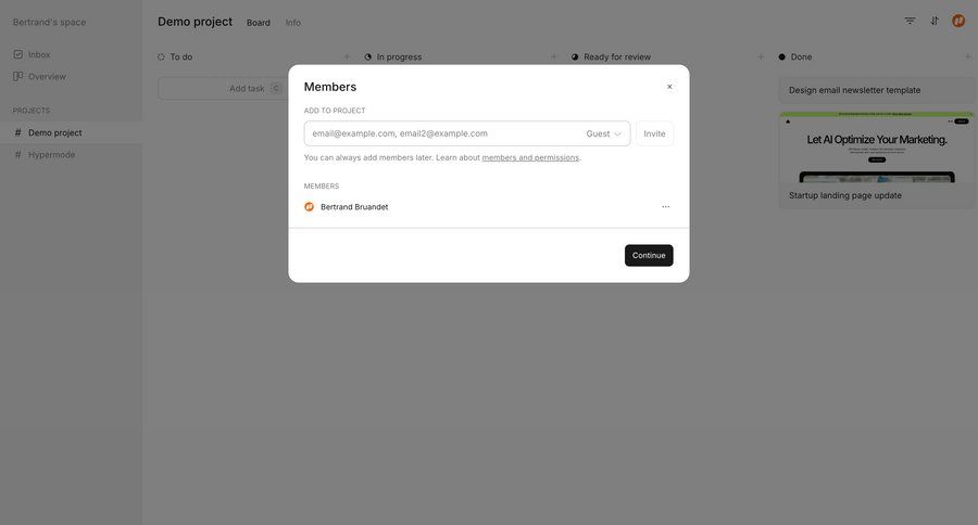 Workflow
			form modal & popover team settings invite teammate collaboration project management form permission management ui page example