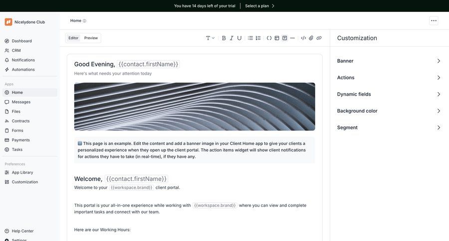 Assembly AI App Builder
			settings home content editor workspace settings trial banner ui page example
