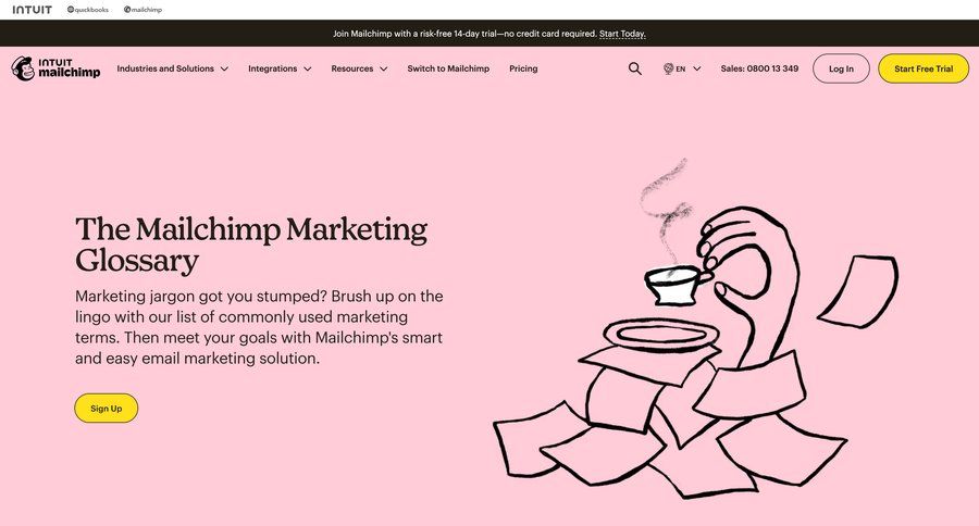 Mailchimp
			 knowledge base ui page example