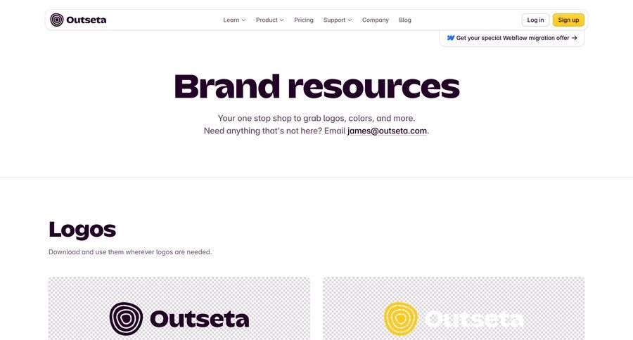 Outseta
				company ui page example
