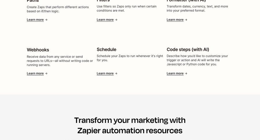 Zapier
				help ui page example