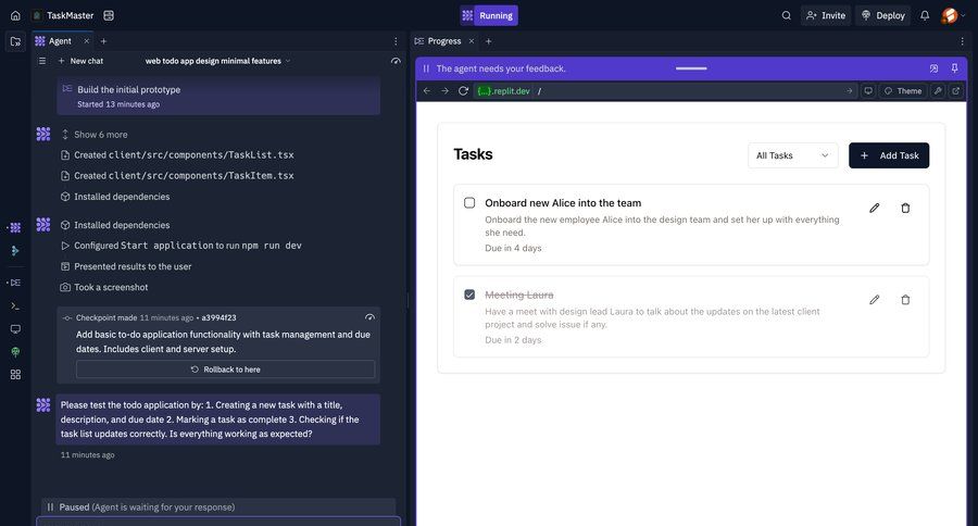 Replit
			 personal space ui page example