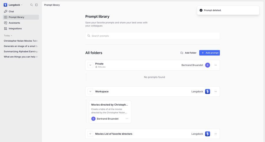 Langdock
			 sidebar navigation artificial intelligence list management features management sidebar alert menu folder modern ui page example