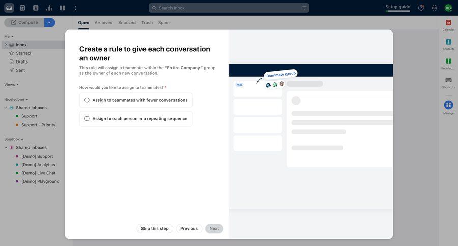 Front
			 modal screen configuration settings onboarding form workflow automation setup communication on boarding conversational ui page example