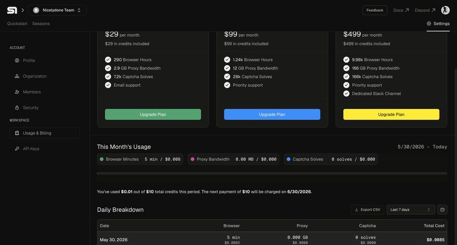 Steel
			 subscription management saas pricing ui page example