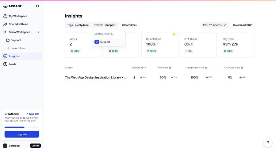 Arcade
			 dashboard sidebar navigation data export data analysis data filtering filters dropdown trial checkout free plan dropdown filters call intelligence sidebar insight menu data visualization performance metrics search filters sorting filters download progress bar modern table search bar search results option menu search menu prompt completion analytics ui page example
