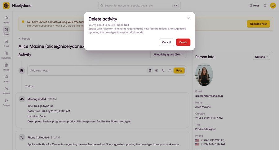 Outseta
			 sidebar navigation account management right sidebar ui page example