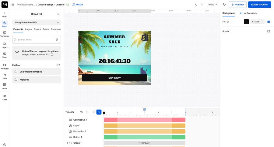 Creatopy
			 e-commerce editor design file upload drag and drop upload file ui page example