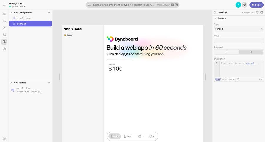 Dynaboard
			 markdown editor ui page example