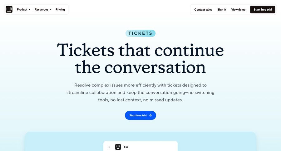 Intercom
			 team collaboration issue tracking coming soon conversational email confirmation bot builder customer support chat order tracking b2b saas ui page example