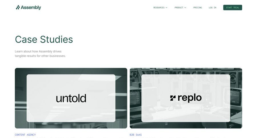 Assembly
			 editorial blog post news article article media gallery feature article case studies ui page example