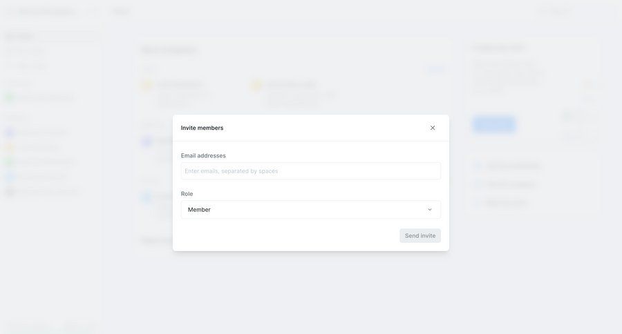 Lindy
			form modal & popover workspace settings invite teammate collaboration onboarding form user invitation ui page example