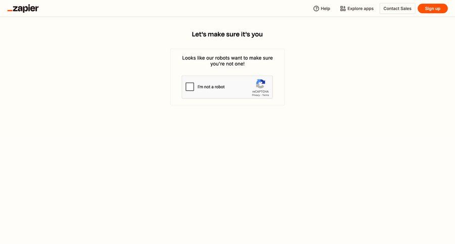 Zapier
			signin form security verification login authentication account creation user authentication form security full-screen layout ui page example