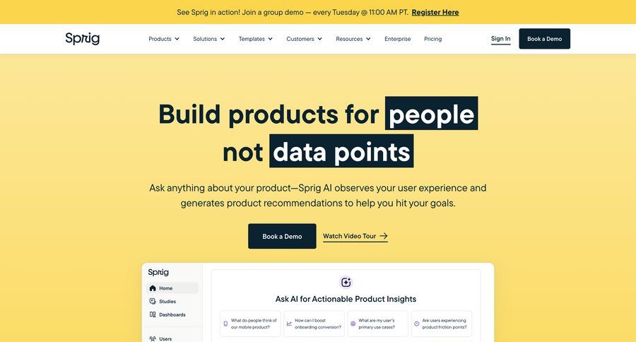 Sprig
			      ux ui design