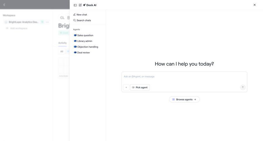 Dock
			 chat interface ai chat ui page example