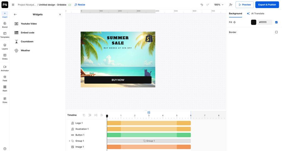 Creatopy
			 e-commerce grid editor design sidebar widgets ui page example