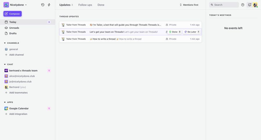Threads
			 collaboration dashboard sidebar navigation project management channel management team workspace content hierarchy dropdown filters sidebar communication chat menu ui page example